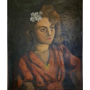 Oil Portrait On Canvas Of Pierre Clerc