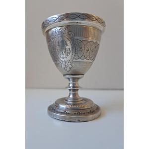 Solid Silver Egg Cup By François Nicoud, Paris Silversmith