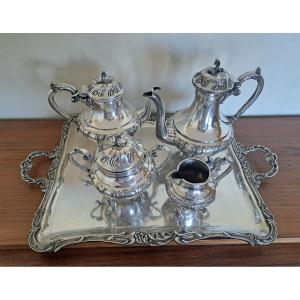 Louis XV Style Silver-plated Tea And Coffee Set