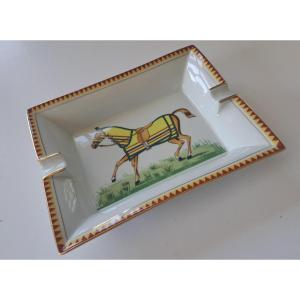 Ashtray Hermes Horse With Cover