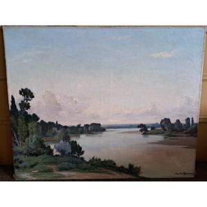 Oil On Canvas By Claude Rousseau (1876-1955) Port Boulet