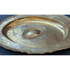  French Silver Plated Copper Ewer Basin From The Early 18th Century Or 17th Century