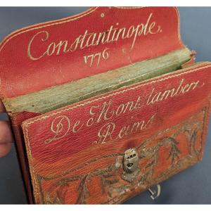Embroidered Leather Wallet From Constantinople Of  Mr  De Montflambert, 1776