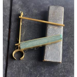 Screen For Candle In Its  Shagreen Case