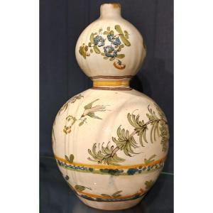 Double-bulged Earthenware Bottle 