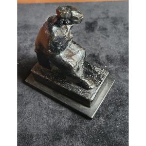 Statuette Of A Seated Woman With A Child In Her Arms By Liss Eriksson, Cast By Claude Valsuani