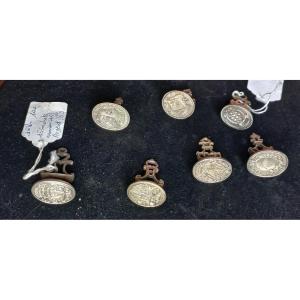 7 Family Crest Seals In Silver At The Price Of 225 0 Euros Each