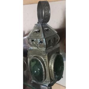 Portable Brass Candle Lantern