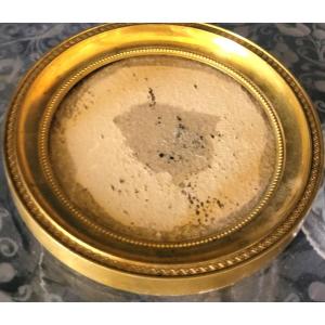 Round  Gilded Bronze Frame For A Miniature 