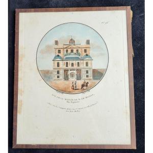 Color Engraving, View Of The House Of Mr De Wailly In Paris Paris By Campion