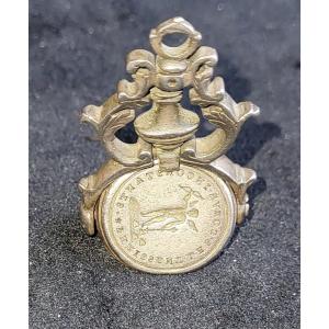 Silver Rotating Personality Seal With A Motto About Love