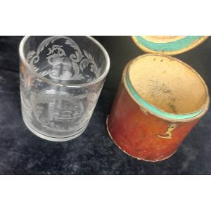 Etched Glass In Its Travelling Case