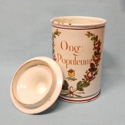 Antique Parisian Earthenware Pharmacy Jar