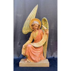 Angel Of The Annunciation, Carved Wood, 1900