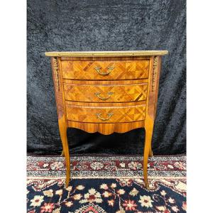 Louis XV Style Half-moon Commode