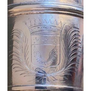 Museum, Helmet Ewer, Plated Metal, Silver, Coat Of Arms, Louis XIV, 17th Century