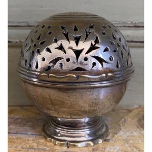 Sponge Ball, Plated Metal, Silver, 18th Century
