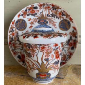 Imari, Goblet, Its Saucer And Its Lid, Porcelain, China, 18th Century