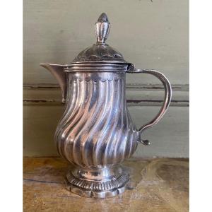 Creamer, Mustard, Plated Metal, Silver, Twisted Ribs, 18th Century