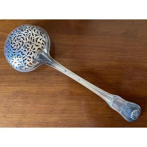Sugar Spoon, Sprinkler, Silver, Coat Of Arms, 18th Century