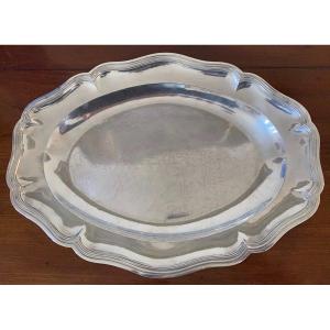 Versailles, Large, Oval Dish, Silver, Contour Fillets, 1775-80