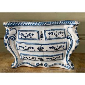 Chest Of Drawers, Flower Pot, Tulip Tree, Earthenware, 18th Century