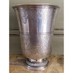 Sens, Tulip Cup, Engraved, Silver, 18th Century