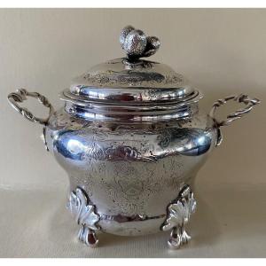 Marseille, Sugar Pot, Sugar Bowl, Silver, Coat Of Arms, 1773