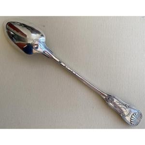 Stew Spoon, Serving Spoon, Silver, Violin Fillets And Shells, Paris, 18th Century