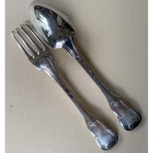 Silver Cutlery, Violin-shaped Fillets, Shells And Clasps, Paris 1771