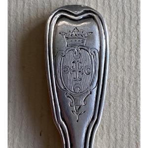 Salt Shovel, Silver, Coat Of Arms, Paris 1768