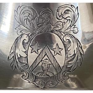 Candlestick, Torch, Silver, Coat Of Arms, Paris, 1704