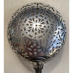 Sugar Spoon, Sprinkler, Silver, Threaded Shells