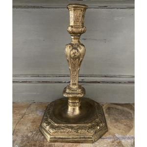 Torch, Candlestick, Gilt Bronze, Louis XIV