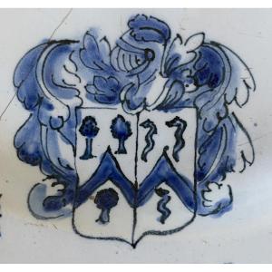 Nevers, Dish, Earthenware, Coat Of Arms, Chavaillon Collection