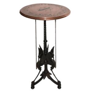 Pedestal Table In Cast Iron And Copper Napoleon III Period