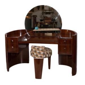 Dressing Table And Its Pouf Art Deco Period