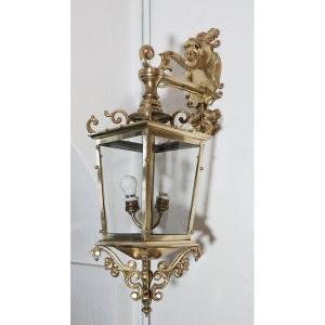 Lanterne Portique En Bronze Fin XIXe Siècle
