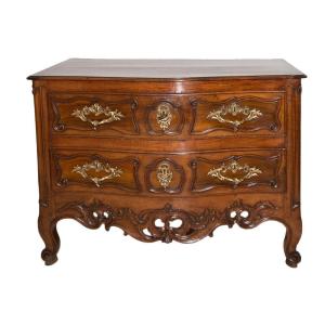 Nimoise Commode In Walnut Said Sauteuse Louis XV Period