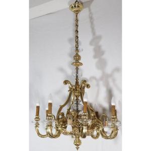 Gilt Bronze Chandelier Regency Style Napoleon III Period