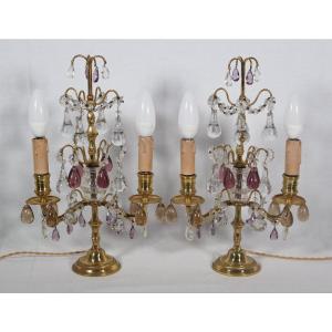 Pair Of Gilt Bronze Girandoles From The Napoleon III Period