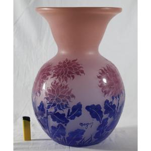 Large Ball Vase Signed Degue Art Deco Period