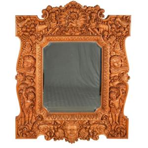  Regency Style Carved Mirror Mid 20th Century 
