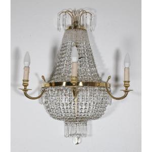 Louis XVI Style Basket Wall Lamp Early 20th Century