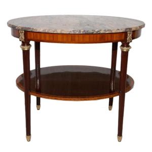 Louis XVI Style Pedestal Table, Late 19th Century