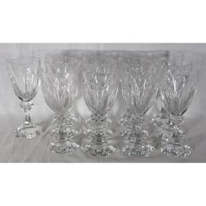 Set Of 12 Saint Louis Red Wine Glasses Chambord Model