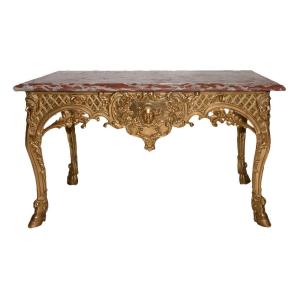 Carved And Gilded Wood Game Table, Regency Period