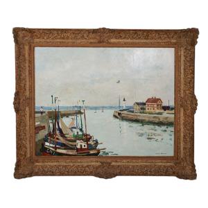 Jacques Bouyssou – The Port Of Honfleur Dated 1967
