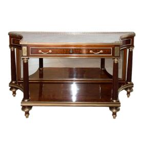 Louis XVI Period Mahogany Console Table, Late 18th Century 