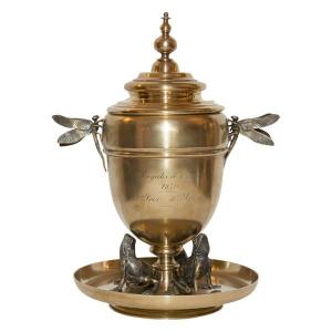 Lidded Pot In Gilt Bronze Maison Alphonse Giroux 1870